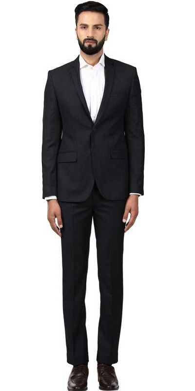 Suit Solid Men Suit black
